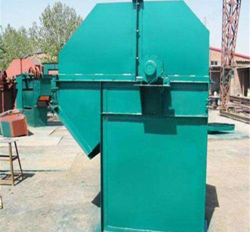 高频斗提机向筒行落机头自或料在机果上部